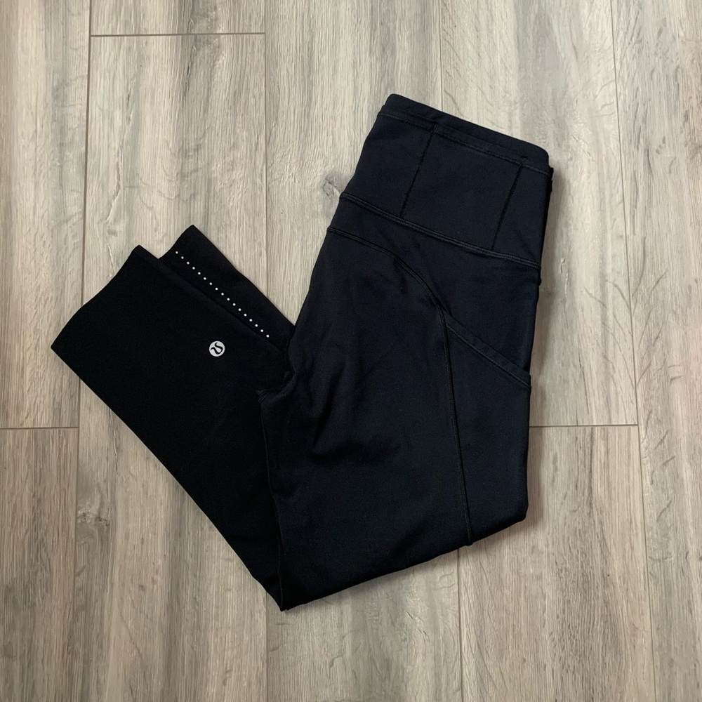 Lululemon Fast and Free Crop Nulux 19” Black